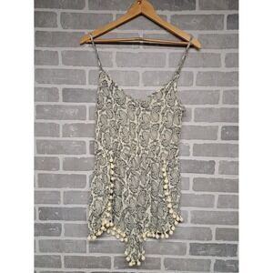 5th & Love Black Paisley Romper Juniors Women Boho Summer Spaghetti Straps XL